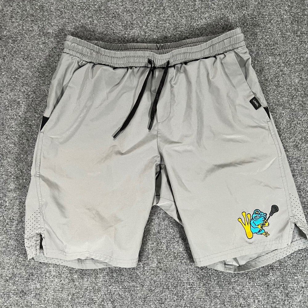 UNRL Stride Collection Lacrosse Frog Shorts Mens Medium Grey Athletic